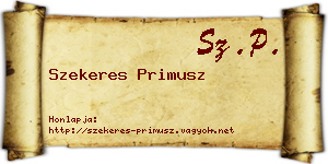 Szekeres Primusz névjegykártya